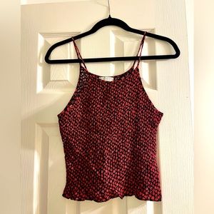 Paper Crane fitted spaghetti strap top S